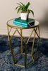 Geometric Accent Table Mirrored Gold