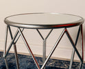 Geometric Accent Table Mirrored Silver