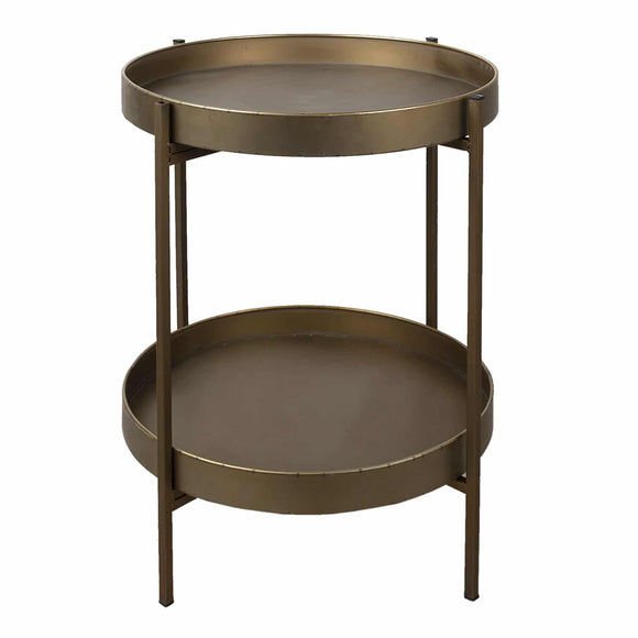 Round Copper Side Table