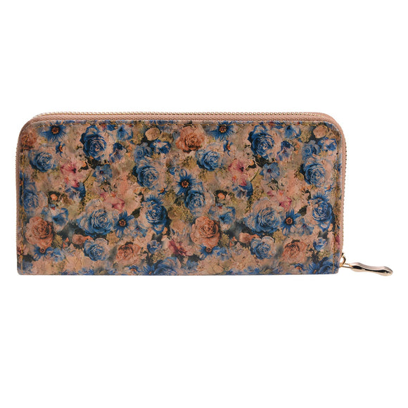 Multicoloured Flowers Wallet Zip