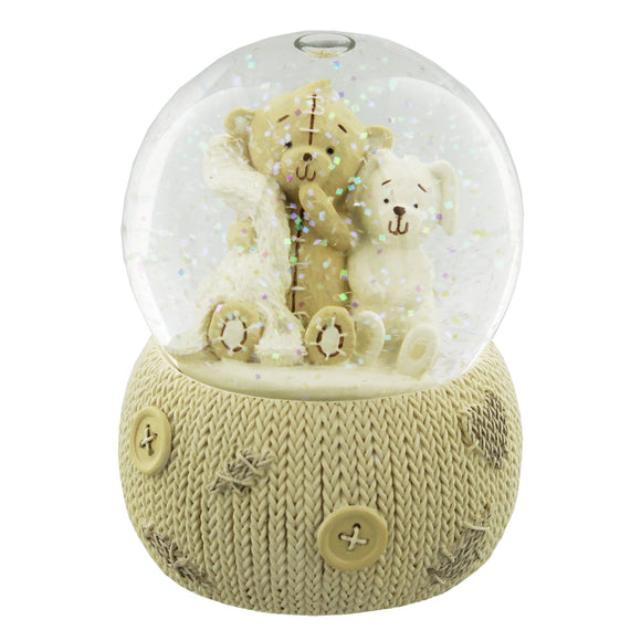 Button Cornet Glitter Snow Globe