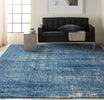 Calvin Klein River Flow Rug 02 Teal Ivory Blue