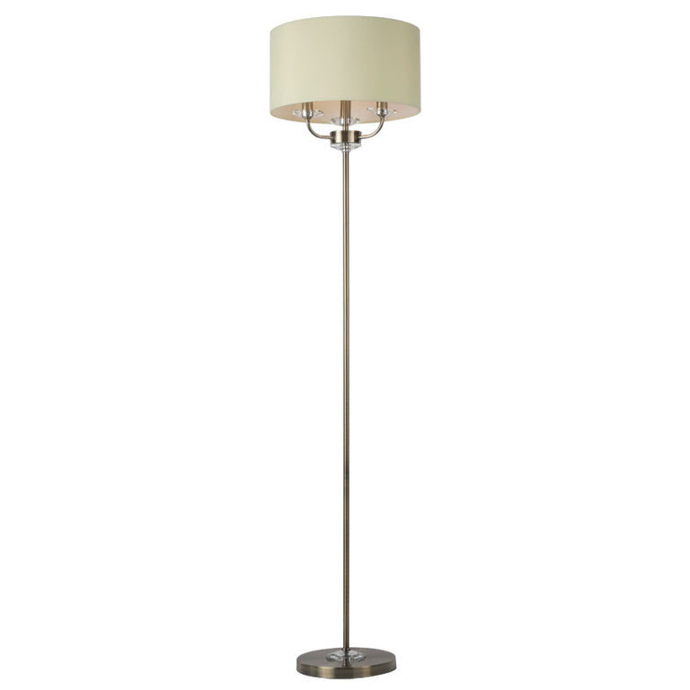 FLSTYLO 3 Light Stylo Floor Lamp Antique Brass