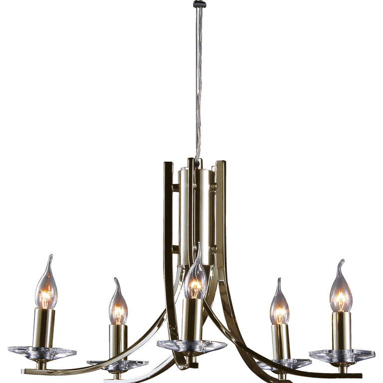 5 Light Vulcan Antique Brass Fitting