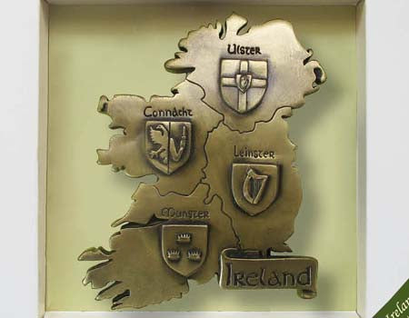 Provinces of Ireland Bronze Wall Plaque