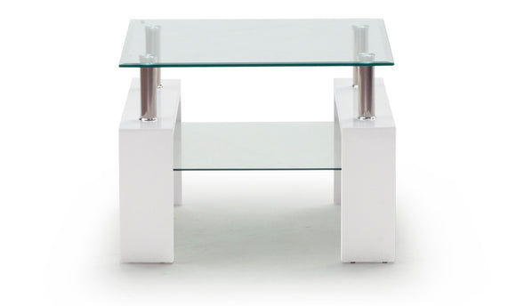 Calico Lamp Table  White