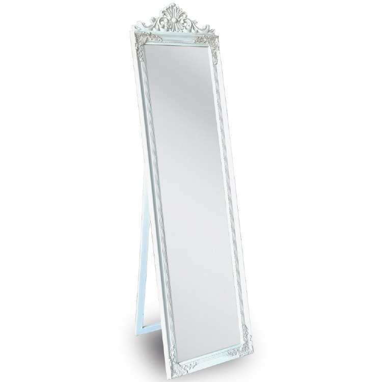 Cheval Mirror Cream 45x170cm