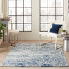 Nourison Damask Rug 06 Blue