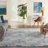 Nourison Damask Rug 06 Blue
