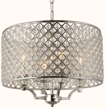 1394 Chrome 4 Light Chandelier