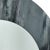 002MEH80 Mehera Round Mirror Grey Marble Print 80cm
