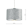 BIS6532 Bistro Easy Fit Pendant Shade in Silver Glitter Finish