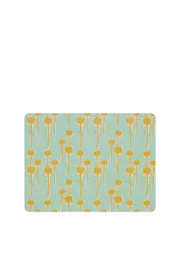 Denby Retro Floral Set of 6 Placemats Green