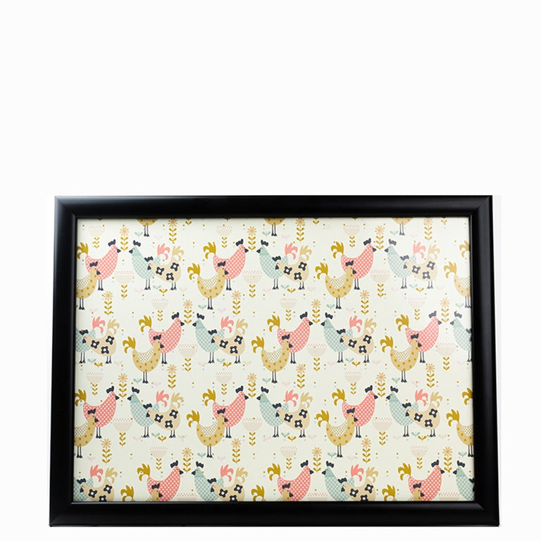 Denby Hens Lap Tray With Black Edge