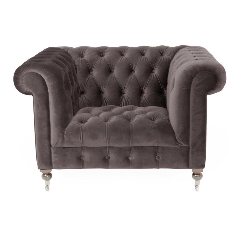 Darby 1 Seater Chesterfield Mink