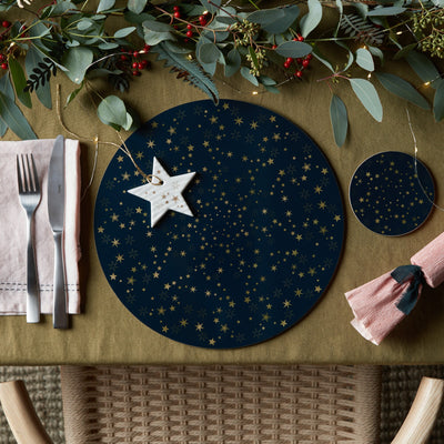 Denby Stars Round Coasters Set Of 6