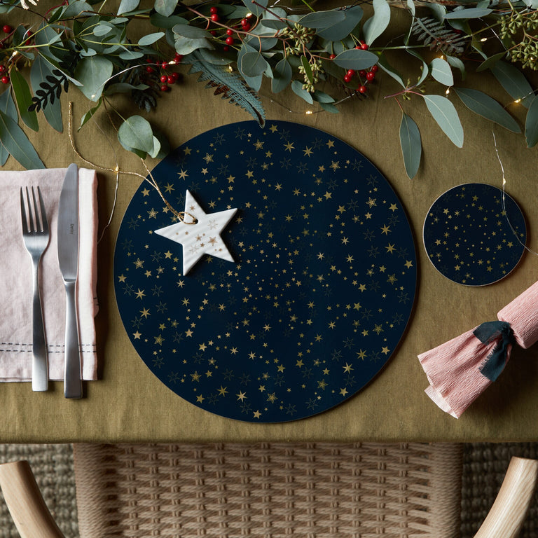 Denby Stars Round Coasters Set Of 6