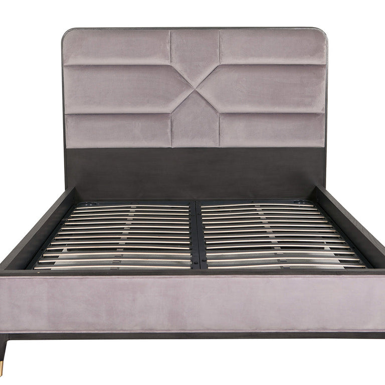 Diletta Super King Size Bed 6ft Ebony Ecru Velvet