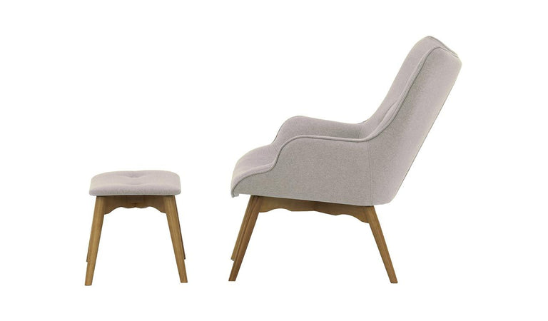 Ducon Accent Chair With Footstool