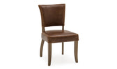 Stylish and Comfortable Kitchen Chair in Tan Brown Leather - Duke Dining Chair
