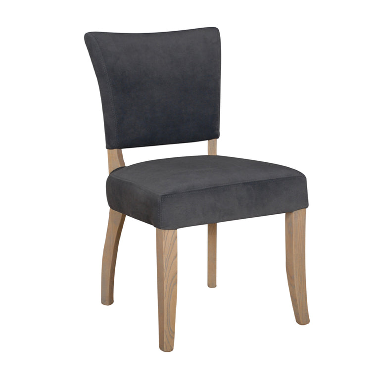 Duke Dining Chair Velvet Dark Grey