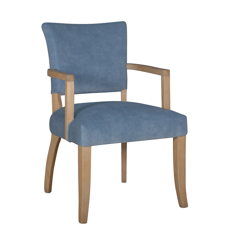 Duke Dining Armchair Velvet Blue