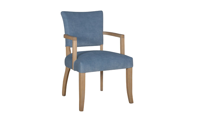 Duke Dining Armchair Velvet Blue