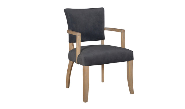 Duke Dining Armchair Velvet Dark Grey