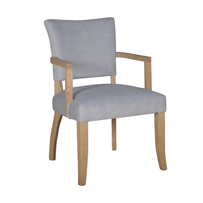 Duke Dining Armchair Velvet Light Grey