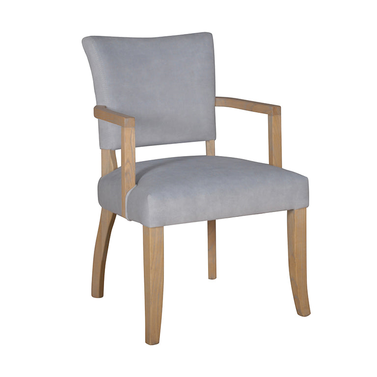 Duke Dining Armchair Velvet Light Grey