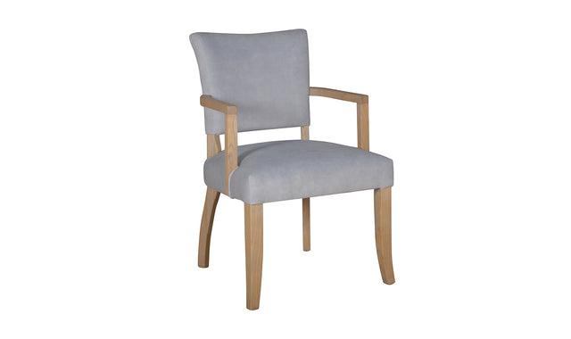 Duke Dining Armchair Velvet Light Grey