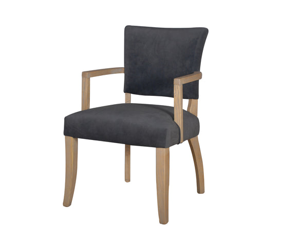 Duke Dining Armchair in Dark Grey Velvet - Elegant and Comfortable Addition to Your Dining Room