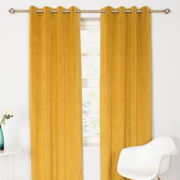 Elegance Curtains Antique Gold Velvet