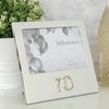 Milestones Aluminium Photo Frame with 3D Number- 70 6" x 4"
