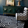 Florence Broadhurst Turnabouts Rug Black