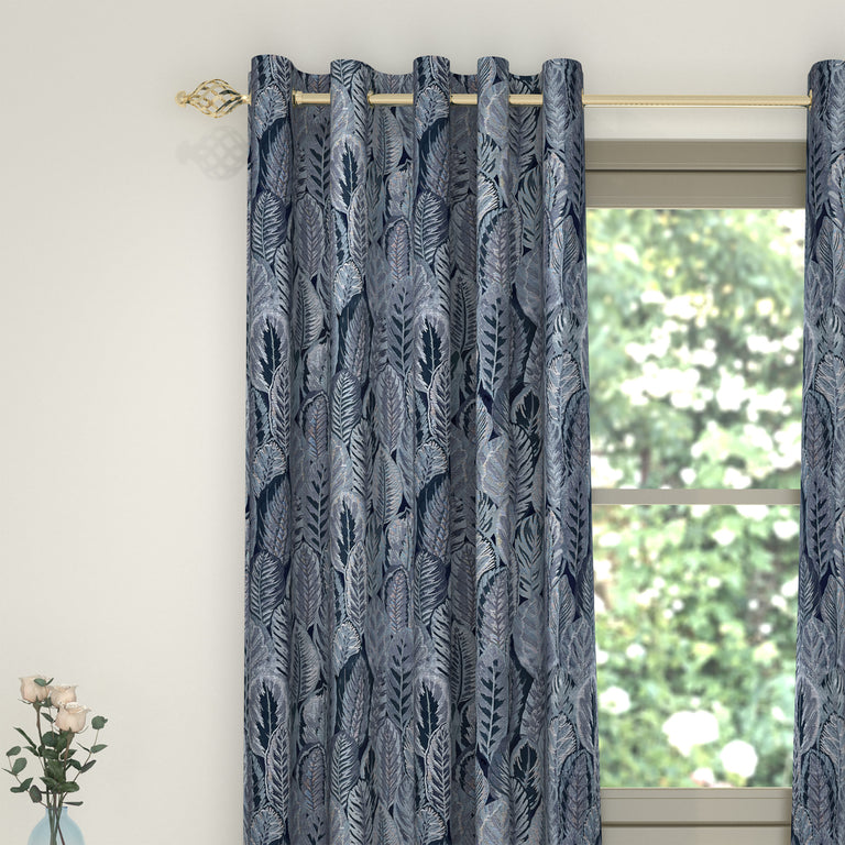 Fern Curtains Navy