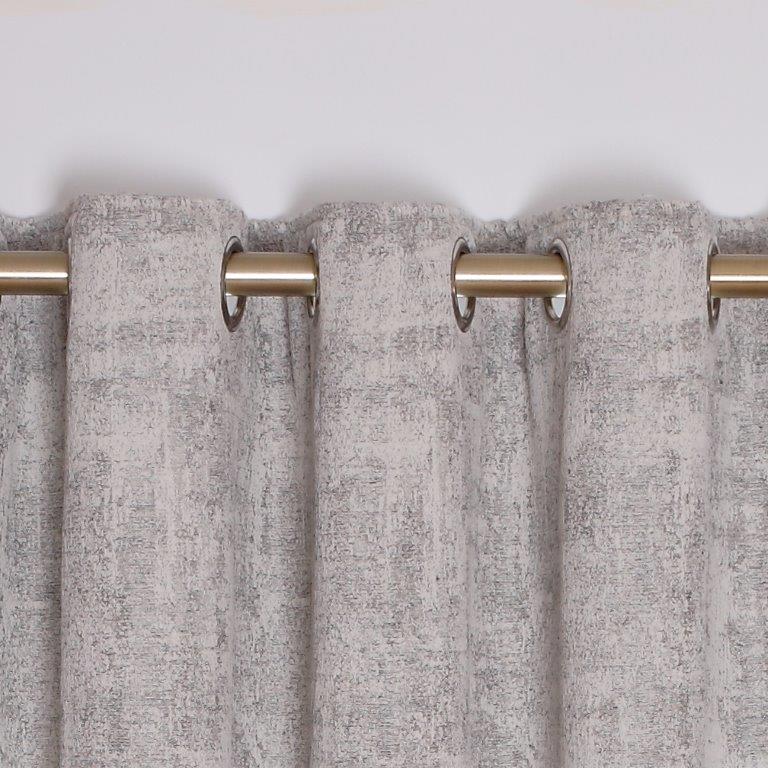Fiesta Interlined Eyelet Curtains  Silver