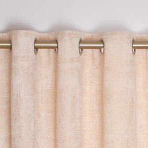 Fiesta Interlined Eyelet Curtains  Champagne