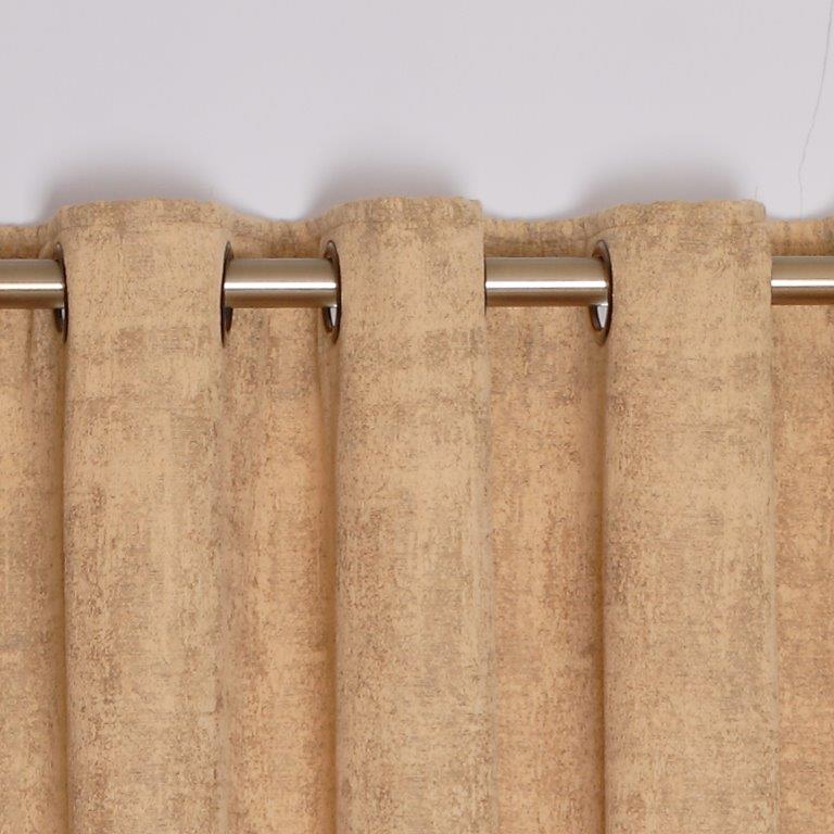 Fiesta Interlined Eyelet Curtains  Gold