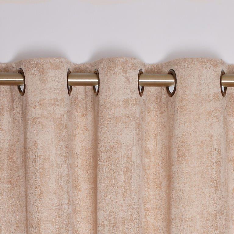 Fiesta Interlined Eyelet Curtains  Sand