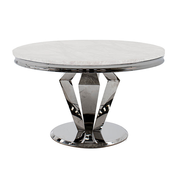 Arturo Round Dining Table  Cream 130cm