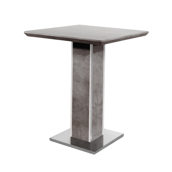 Beppe Bar Table  Light Grey Concrete Effect