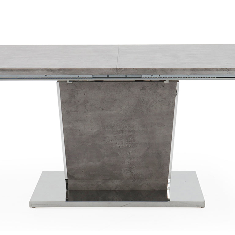 Beppe Dining Table Ext  Light Grey Concrete Effect 120/160