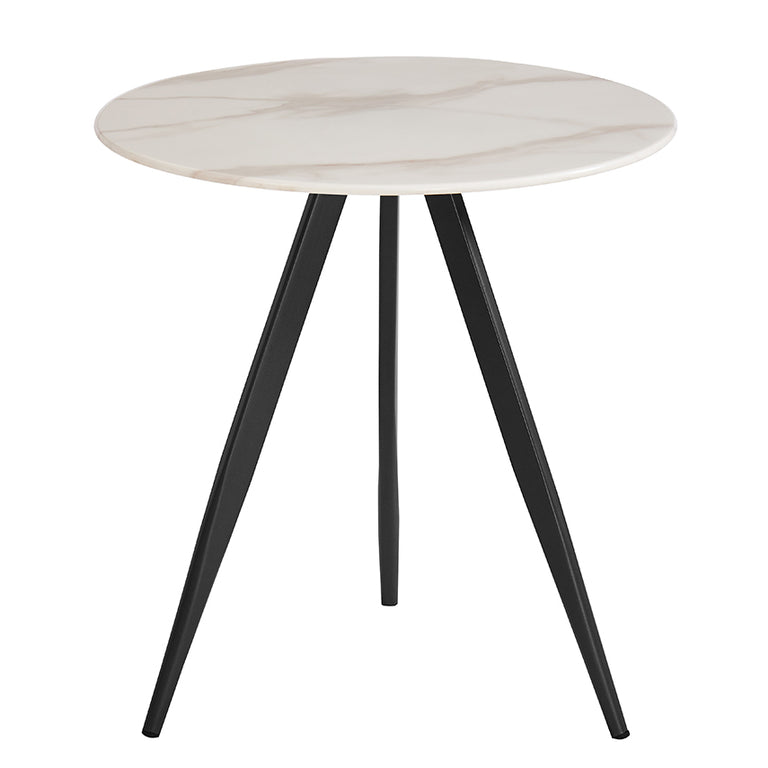 Circe Lamp Table White Marbled Glass