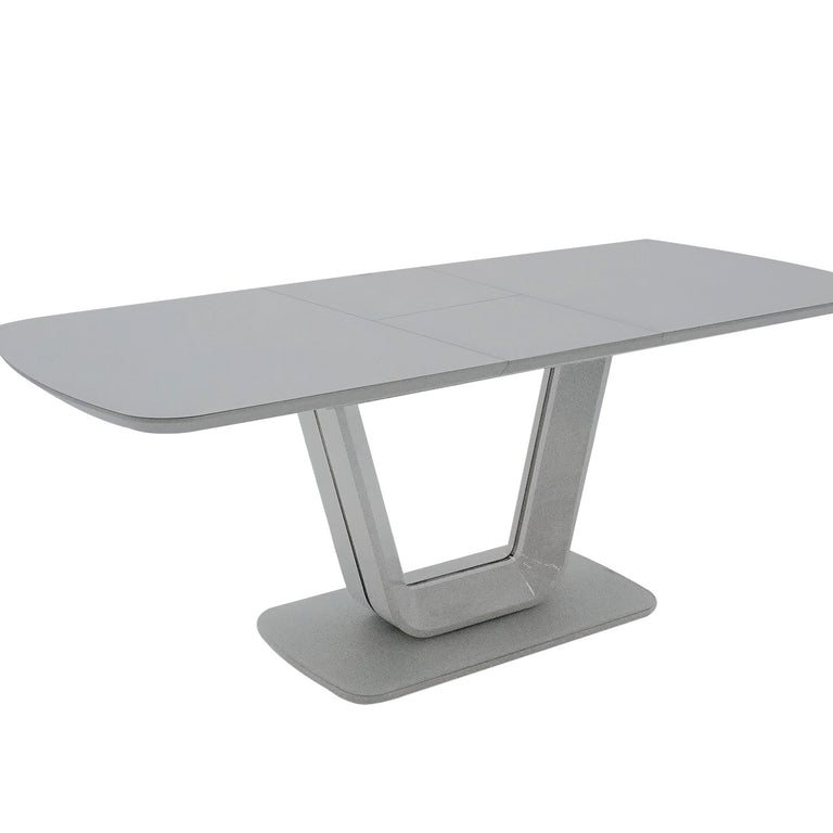 Lazzaro Dining Table Ext  Light Grey Matt 12001600