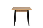 Lotti Dining Table Square 800 Oak Top Black Leg