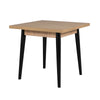 Lotti Dining Table Square 800 Oak Top Black Leg