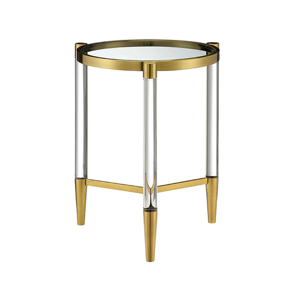 Marissa Lamp Table Circular  Gold