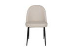 Valent Dining Chair Leather  Taupe Cream