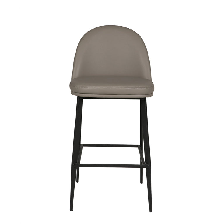 Valent Bar Stool Leather Grey
